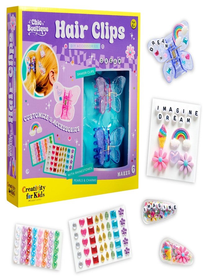 Creativity for Kids Chic Boutique Hair Clips: Create 6 DIY Hair Clips, Crafts and Birthday Gifts for Girls, Holiday Gift and Girls Toys (Ages 6+) - Image 1